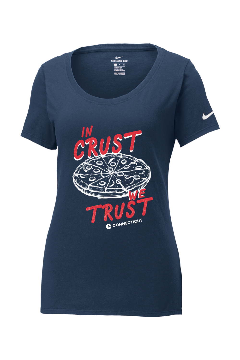 Connecticut - In Crust We Trust - Nike Ladies Core Cotton Tee