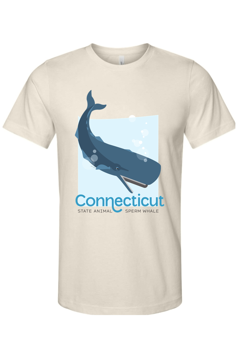 State Animal Sperm Whale - Bella + Canvas Tee