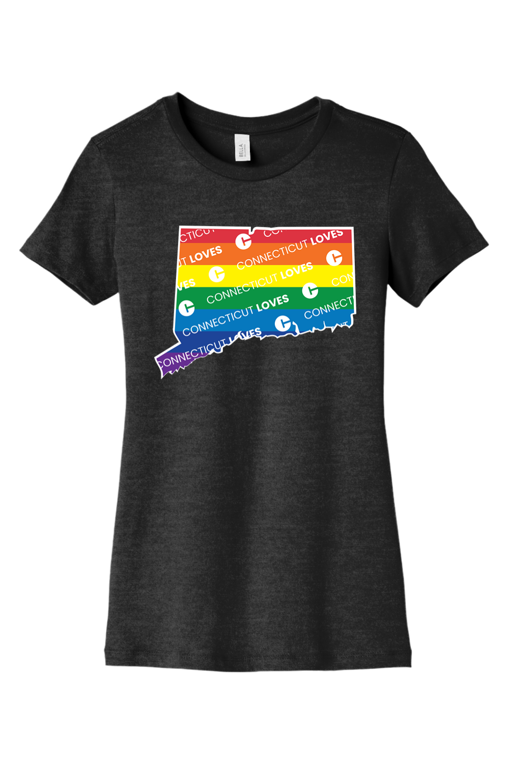 Connecticut - State Logo - BELLA+CANVAS Women’s Slim Fit Tee