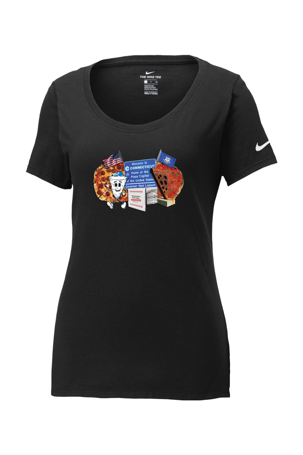 Connecticut - Pizza College - Nike Ladies Core Cotton Tee