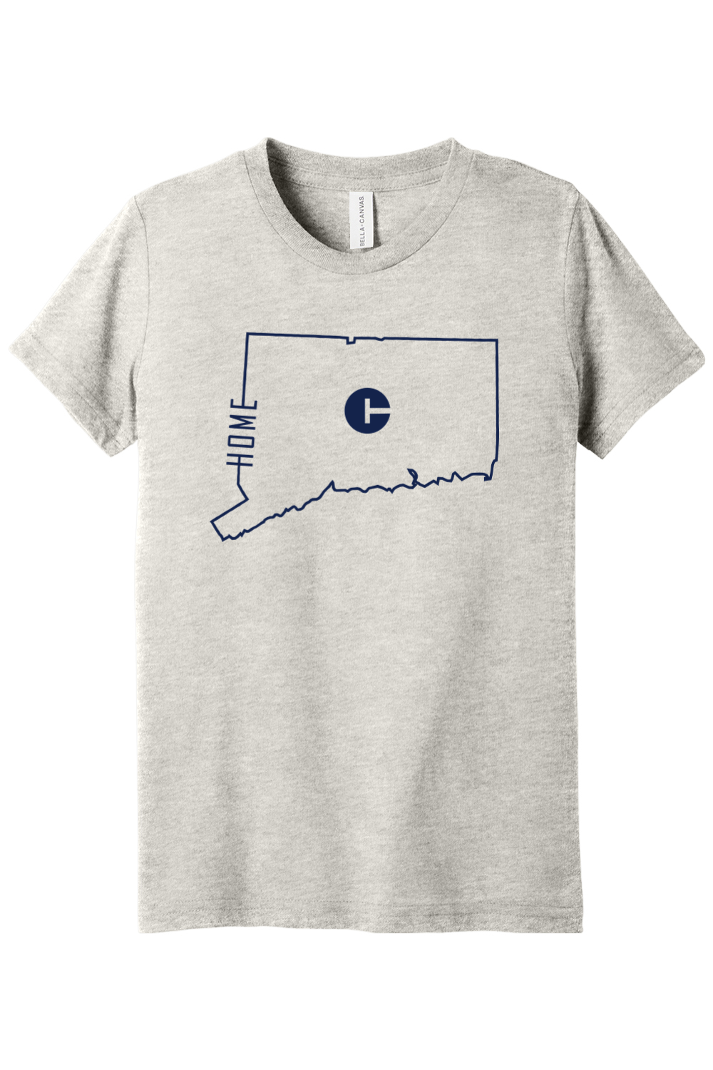 Connecticut - State Home Outline - Youth BELLA+CANVAS Short Sleeve Tee