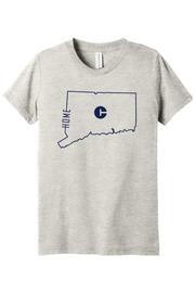 Connecticut - State Home Outline - Youth BELLA+CANVAS Short Sleeve Tee