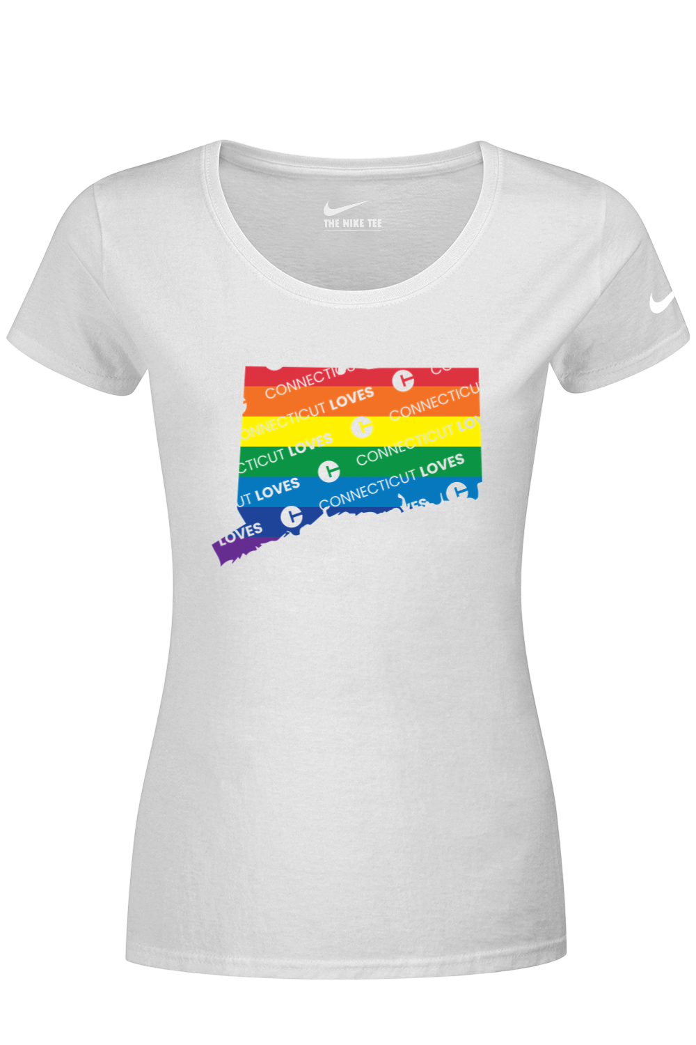 Connecticut - Pride - Nike Ladies Dri-FIT Cotton/Poly Tee
