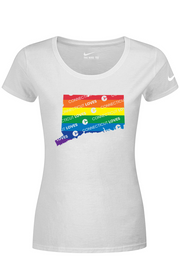 Connecticut - Pride - Nike Ladies Dri-FIT Cotton/Poly Tee