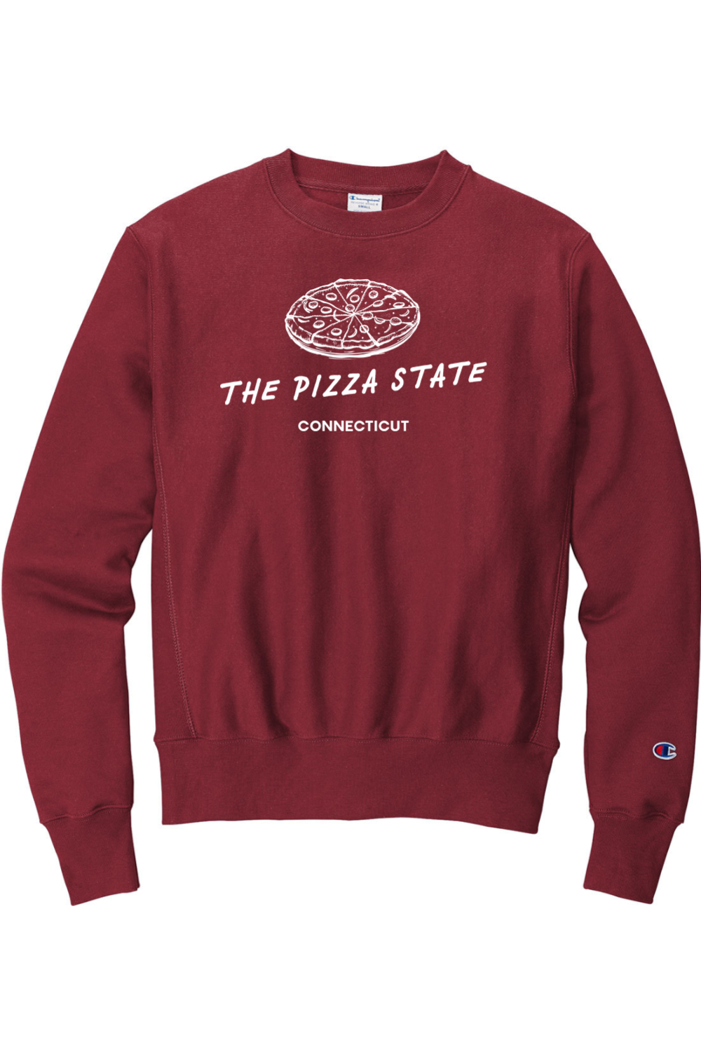 Connecticut - The Pizza State - Champion Crewneck Sweatshirt