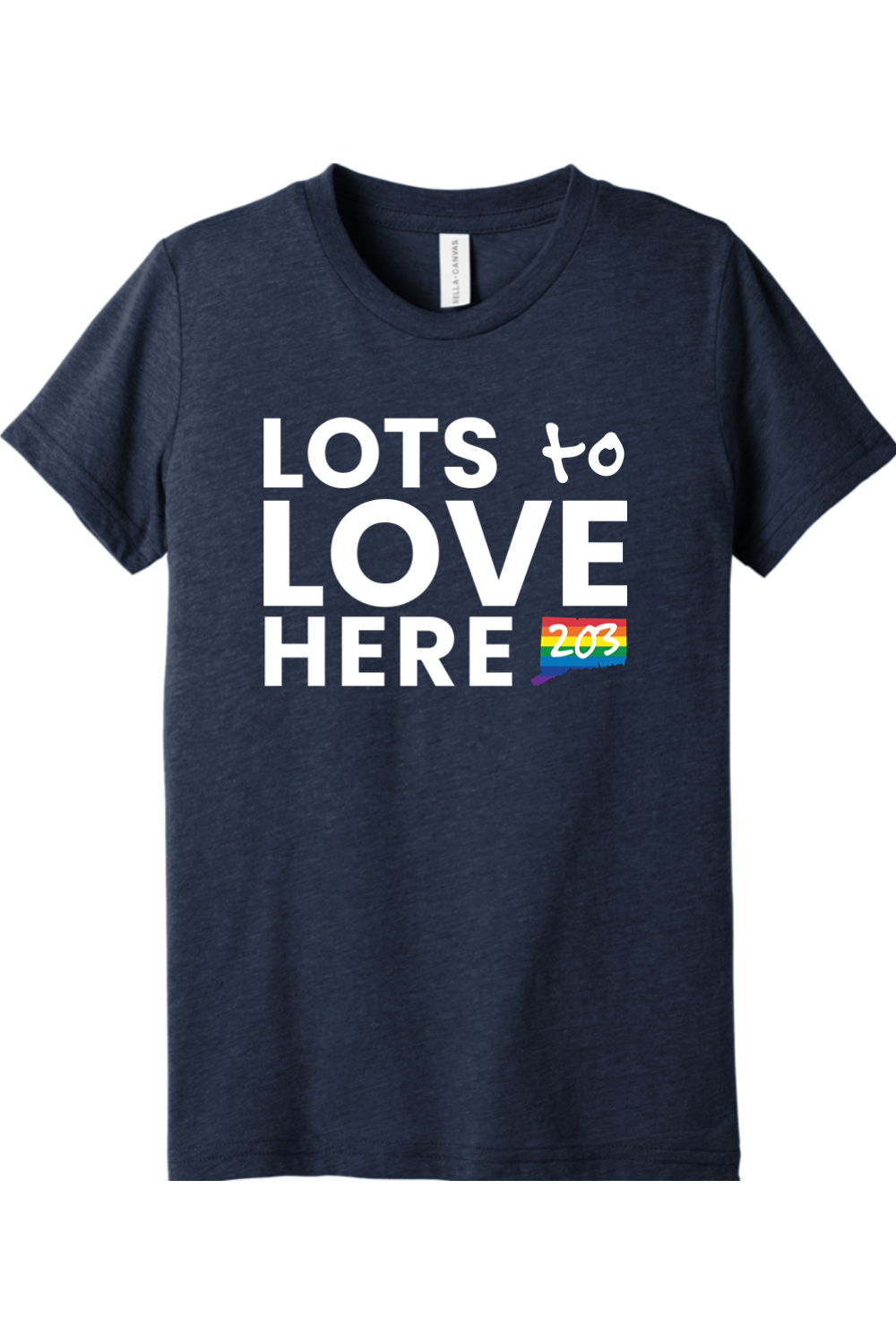 Connecticut - Lots to Love Here - Youth BELLA+CANVAS Short Sleeve Tee