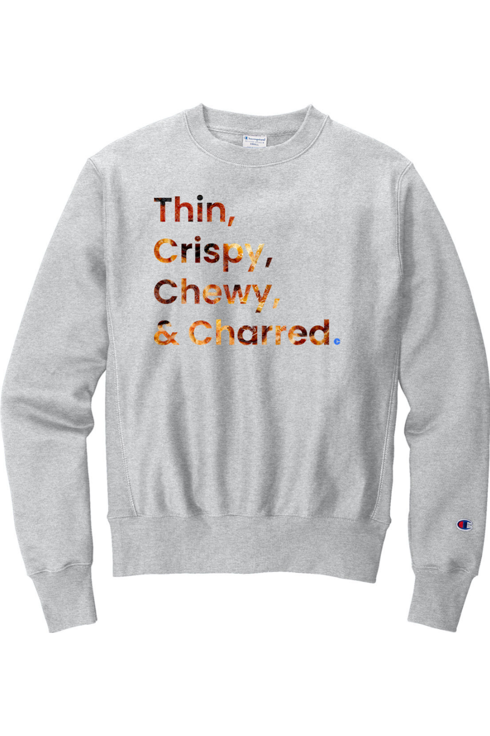 Connecticut - Thin, Crispy, Chewy & Charred - Champion Crewneck Sweatshirt