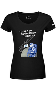 Connecticut - Moon & Back - Nike Ladies Dri-FIT Cotton/Poly Tee