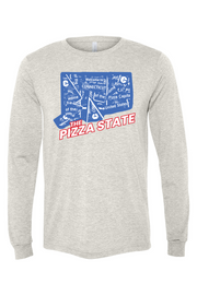 Connecticut - The Pizza State - The BELLA + CANVAS Unisex Long Sleeve Tee
