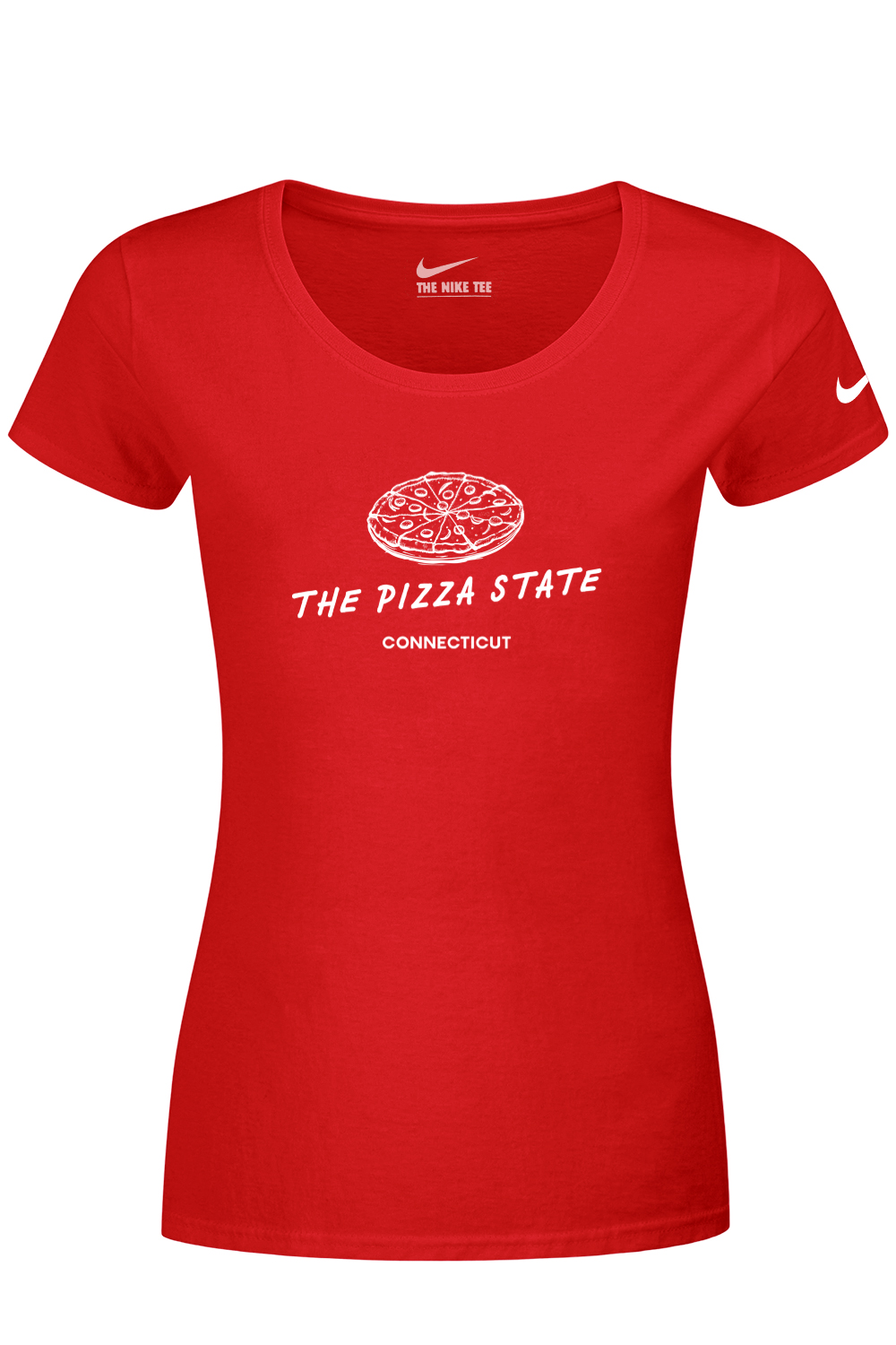 Connecticut - The Pizza State - Nike Ladies Dri-FIT Cotton/Poly Tee