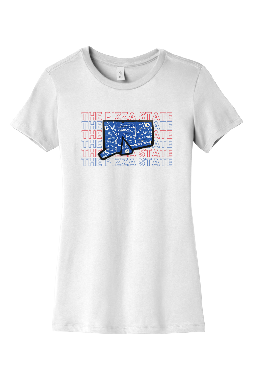 Connecticut - Pizza State - BELLA+CANVAS Women’s Slim Fit Tee