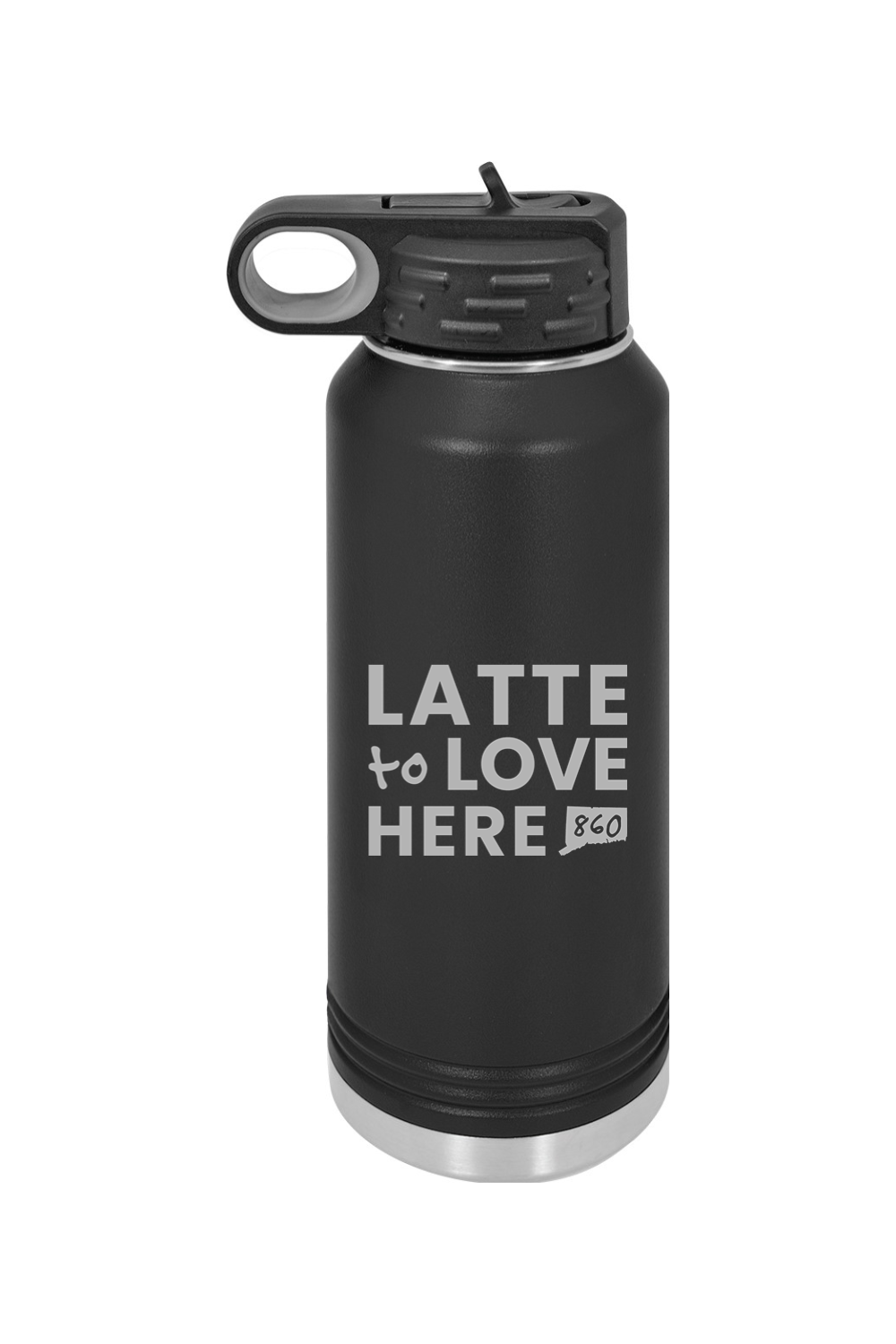 Connecticut - Area Code - 32 oz. Stainless Steel Water Bottle