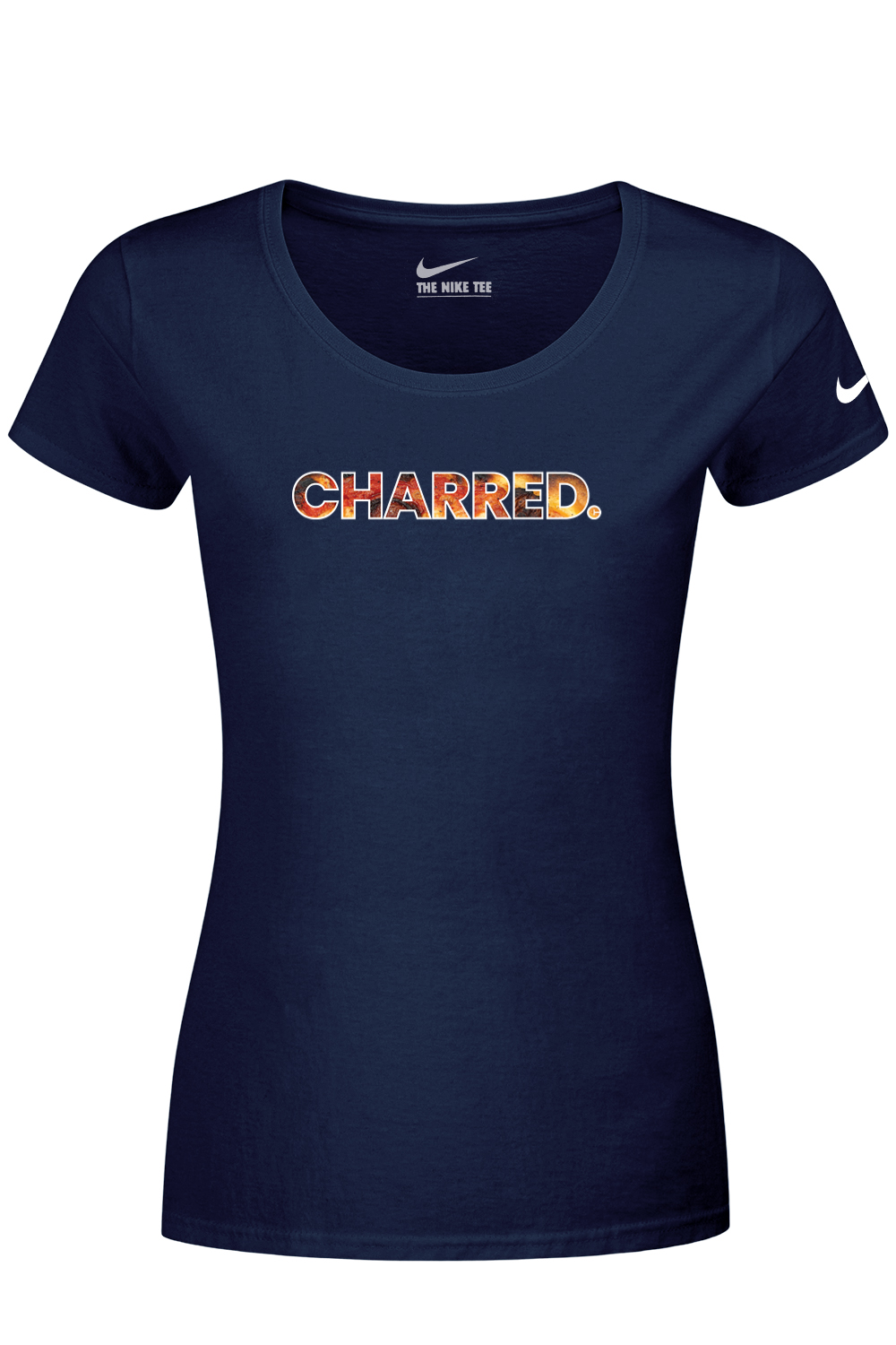 Connecticut - Charred - Nike Ladies Dri-FIT Cotton/Poly Tee