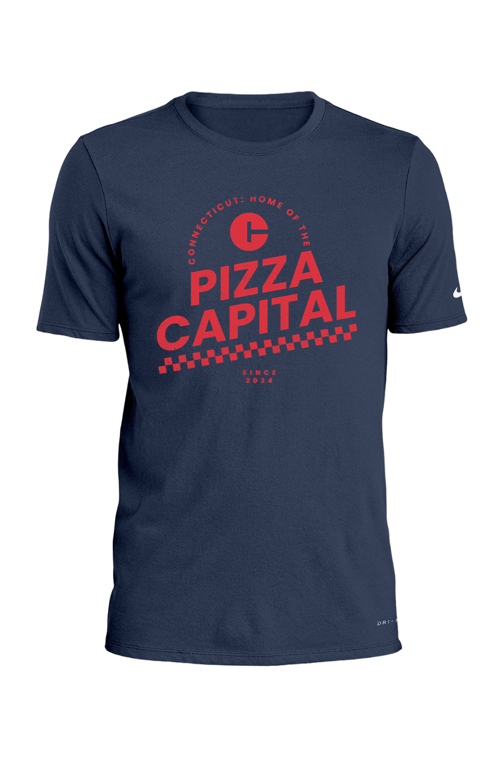 Connecticut - Pizza Capital - Nike Dri-FIT Cotton/Poly Tee