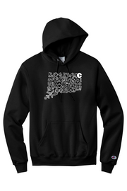 Connecticut - Iconography State - Champion Hooded Sweatshirt