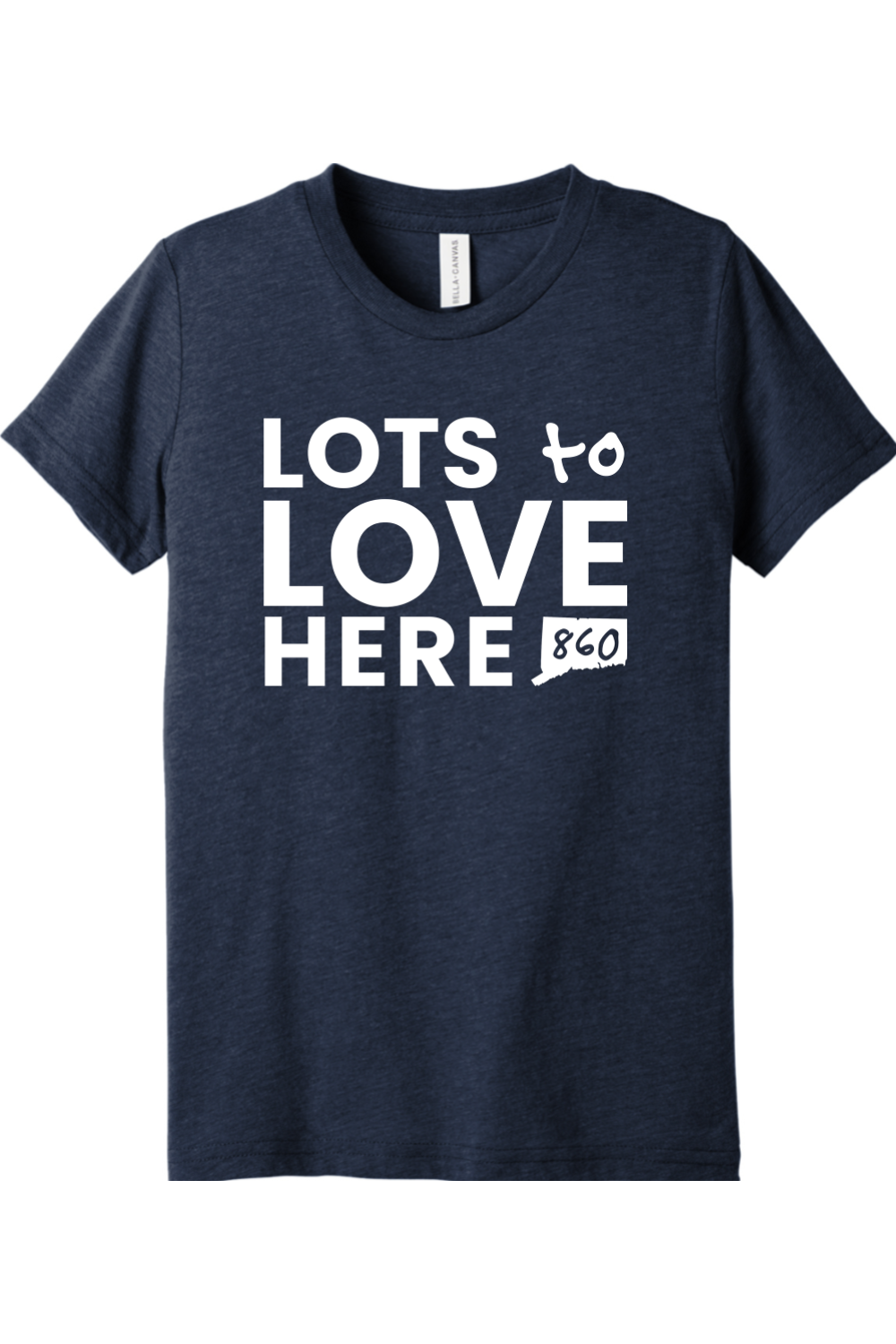 Connecticut - Lots to Love Here - Youth BELLA+CANVAS Short Sleeve Tee