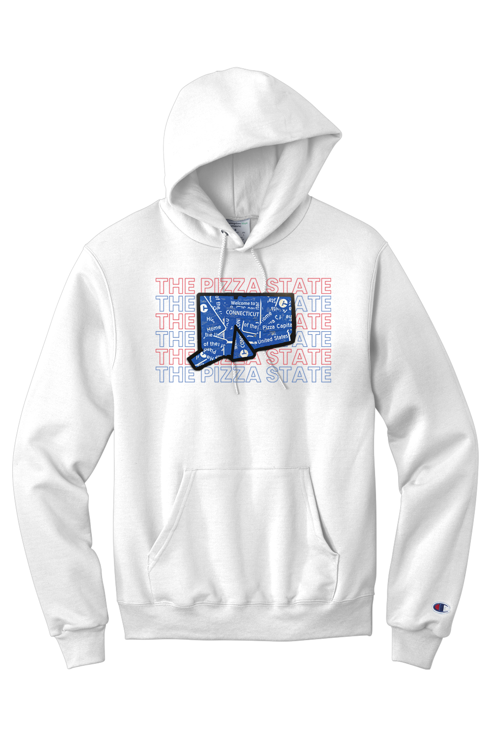 Connecticut - Pizza State - Champion Hooded Sweatshirt