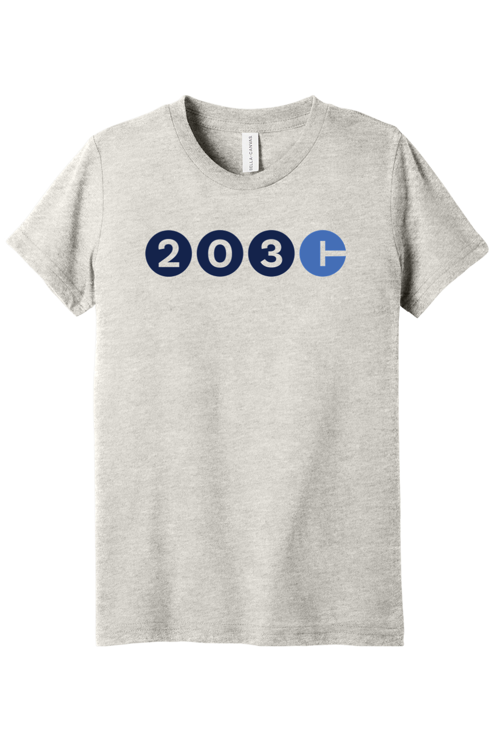 Connecticut - Area Code - Youth BELLA+CANVAS Short Sleeve Tee
