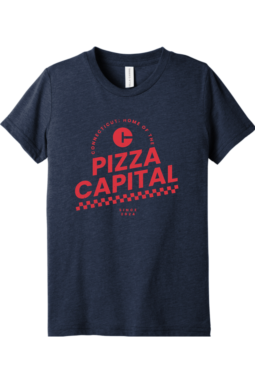 Connecticut - Pizza Capital - Youth BELLA+CANVAS Short Sleeve Tee