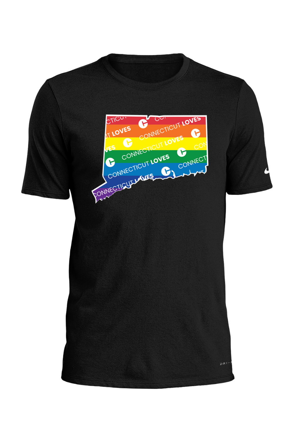 Connecticut - State Logo - Nike Dri-FIT Cotton/Poly Tee