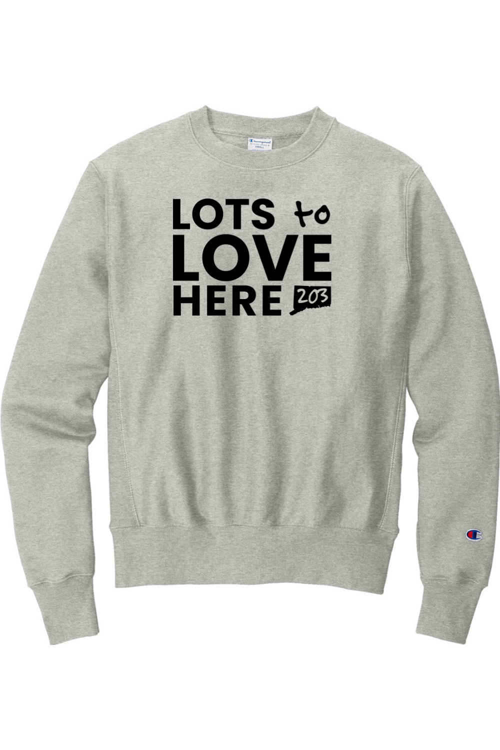 Connecticut - Lota to Love Here - Champion Crewneck Sweatshirt