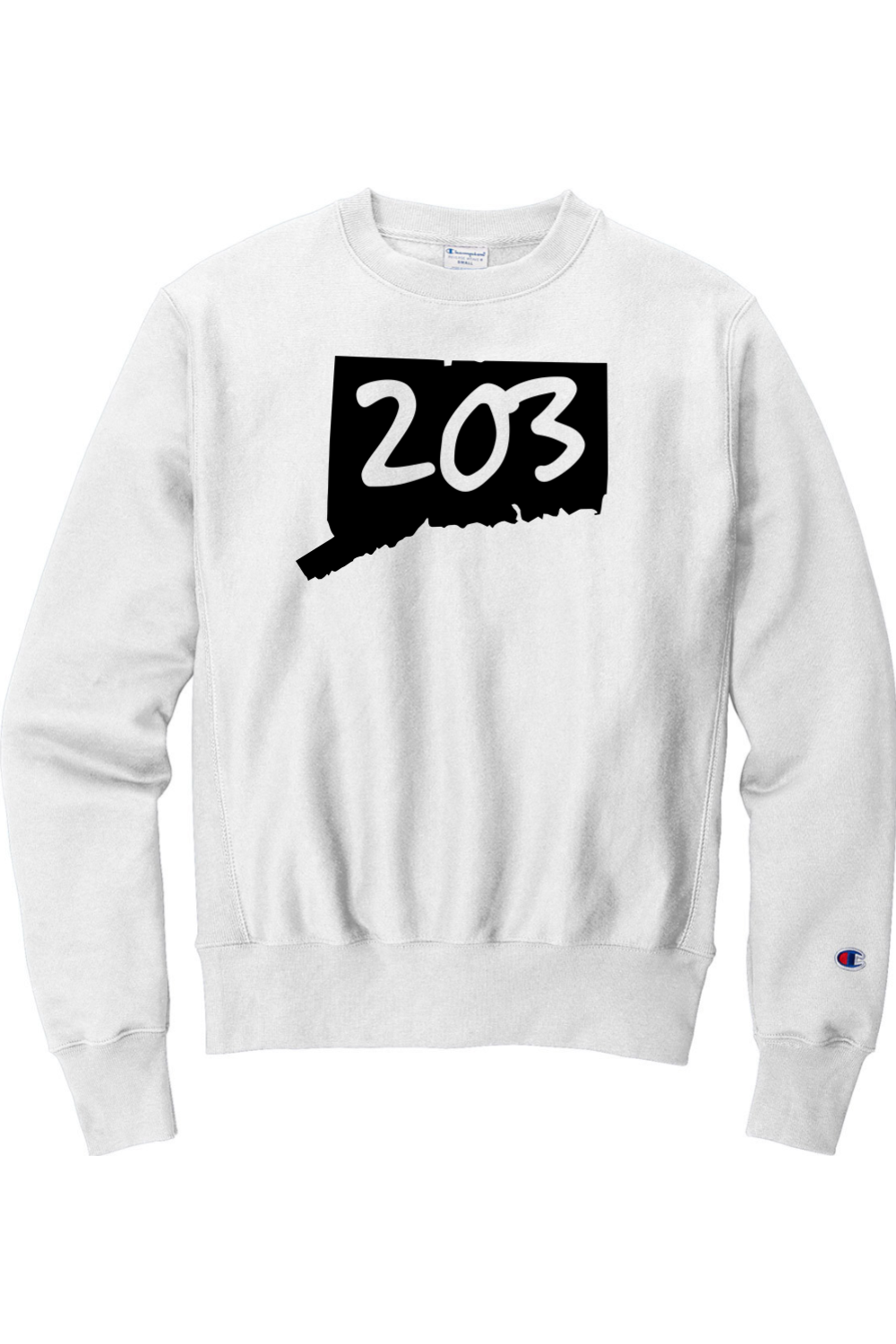 Connecticut - Area Code - Champion Crewneck Sweatshirt