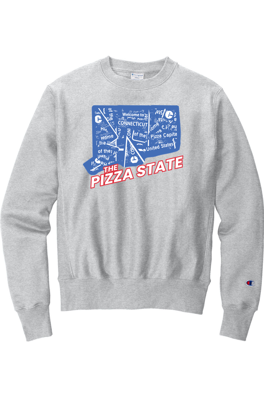 Connecticut - The Pizza State - Champion Crewneck Sweatshirt
