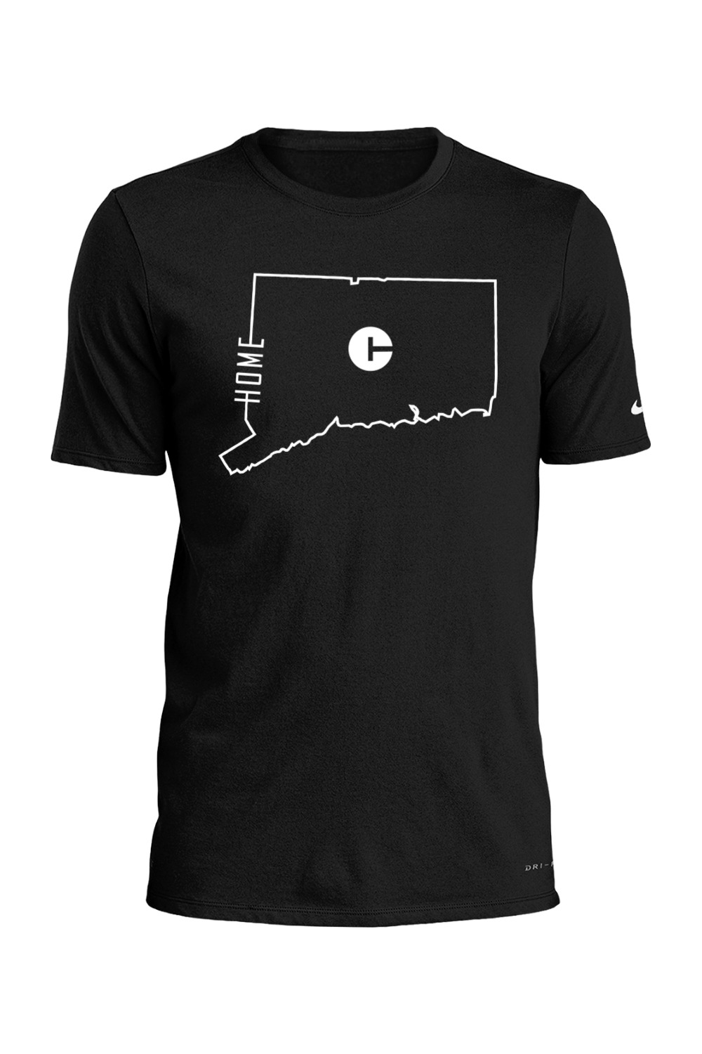 Connecticut - State Outline Home - Nike Dri-FIT Cotton/Poly Tee
