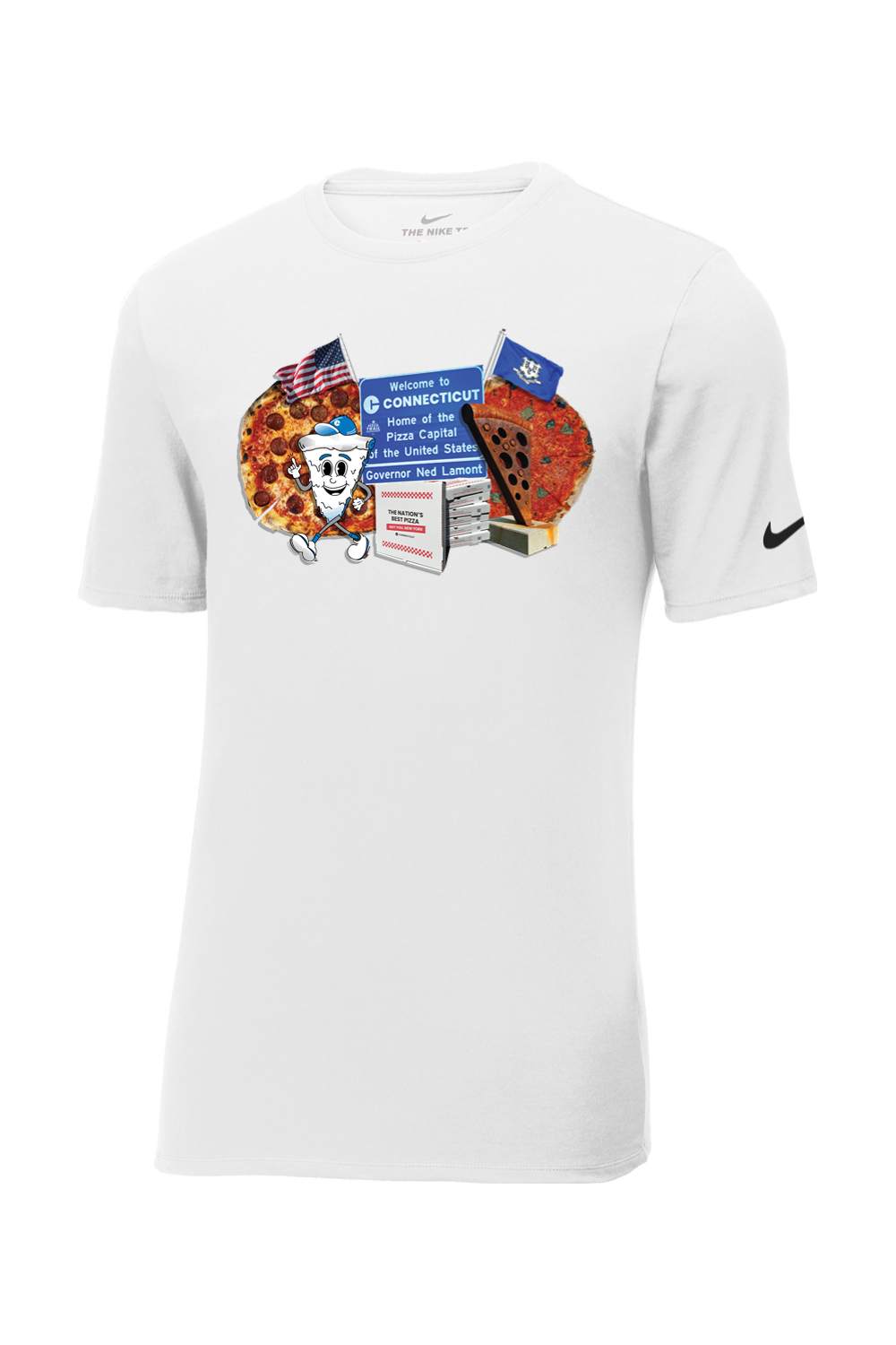 Connecticut - Nation's Best Pizza - Nike Core Cotton Tee