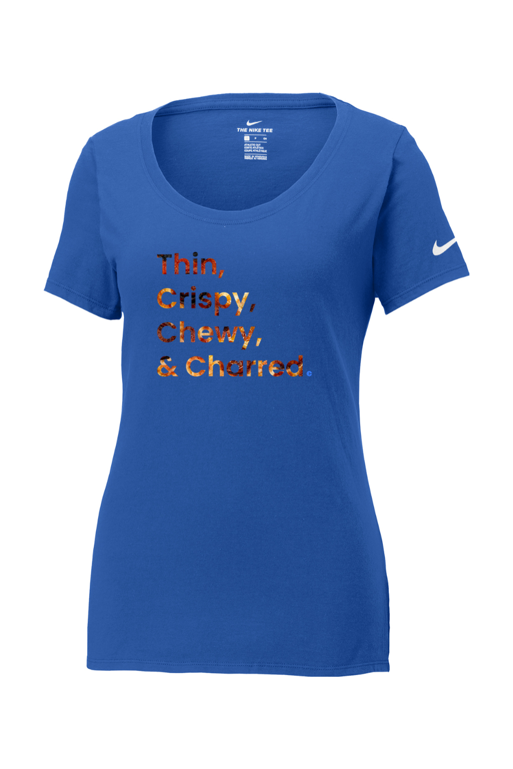 Connecticut - Thin, Crispy, Chewy & Charred - Nike Ladies Core Cotton Tee