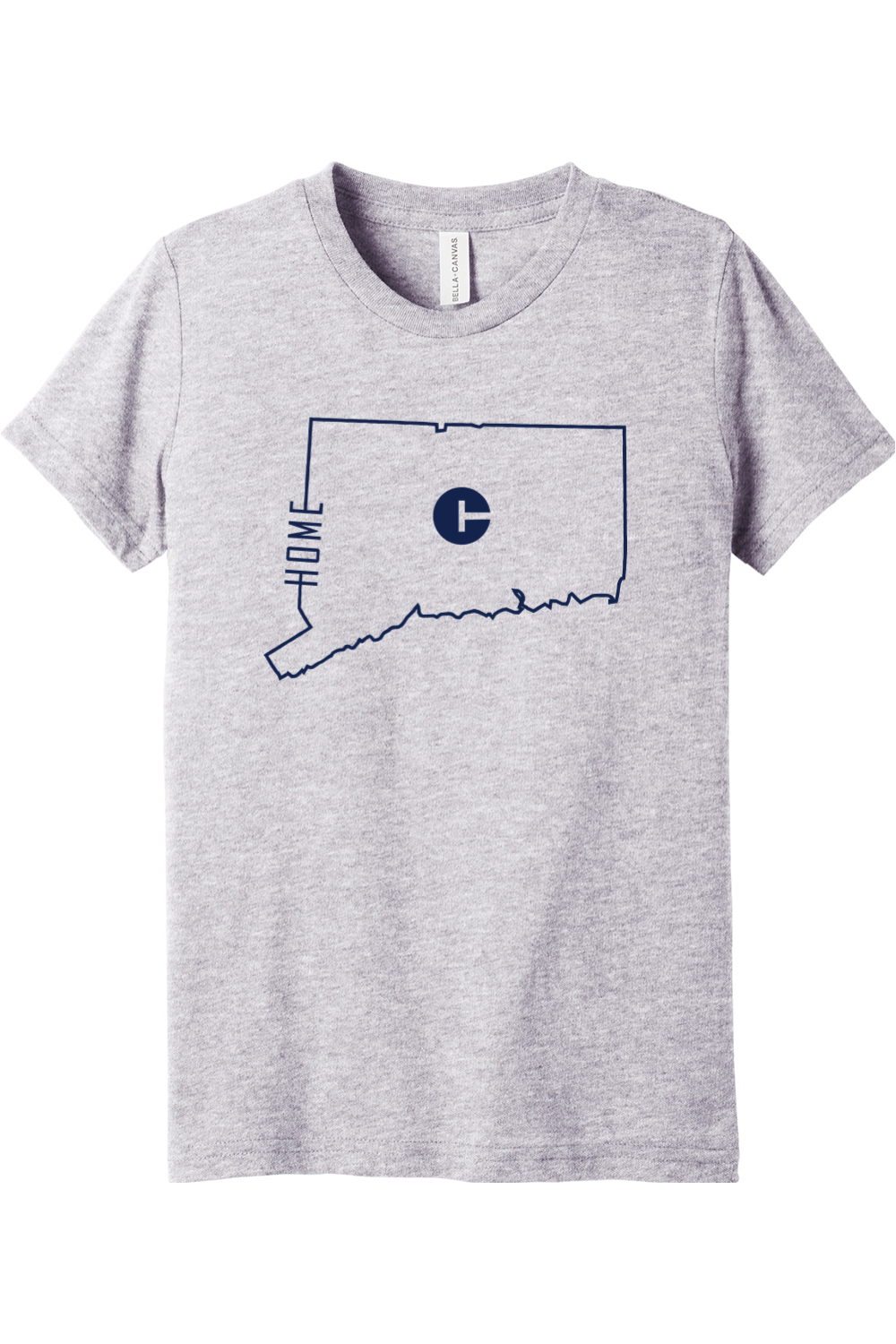Connecticut - State Home Outline - Youth BELLA+CANVAS Short Sleeve Tee