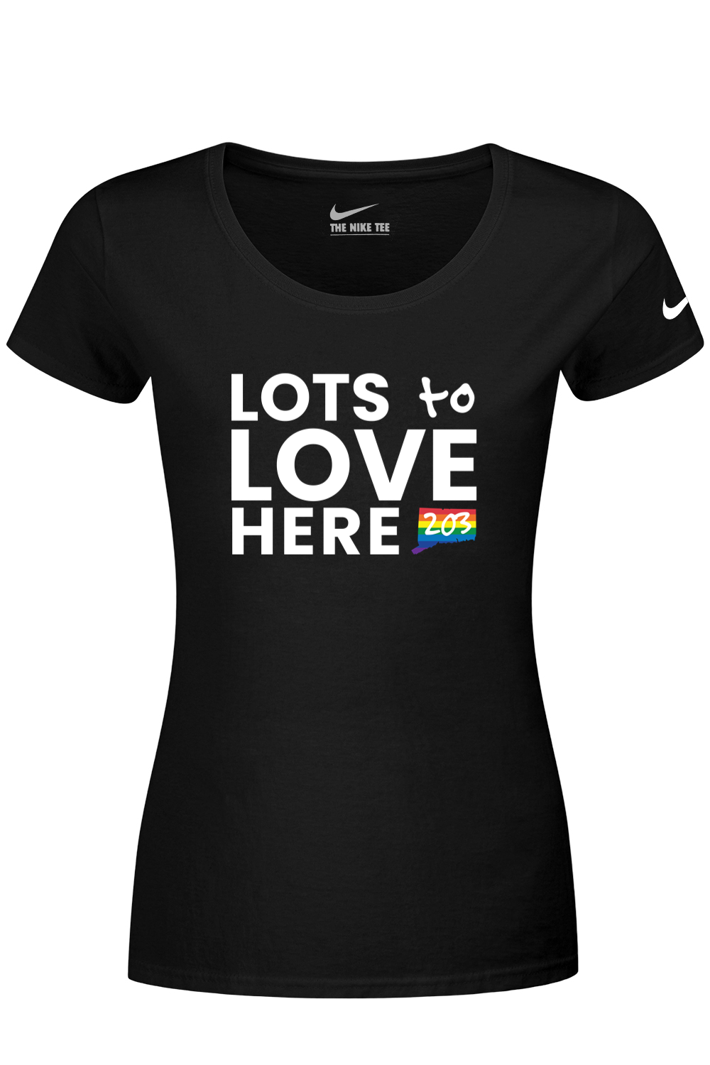 Connecticut - Lots to Love Here - Nike Ladies Dri-FIT Cotton/Poly Tee