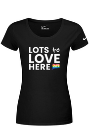 Connecticut - Lots to Love Here - Nike Ladies Dri-FIT Cotton/Poly Tee