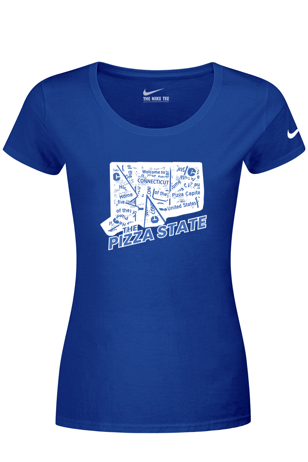 Connecticut - The Pizza State - Nike Ladies Dri-FIT Cotton/Poly Tee