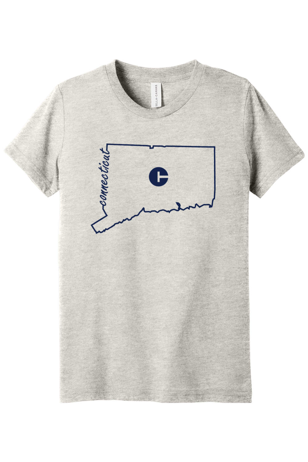 Connecticut - State Outline - Youth BELLA+CANVAS Short Sleeve Tee