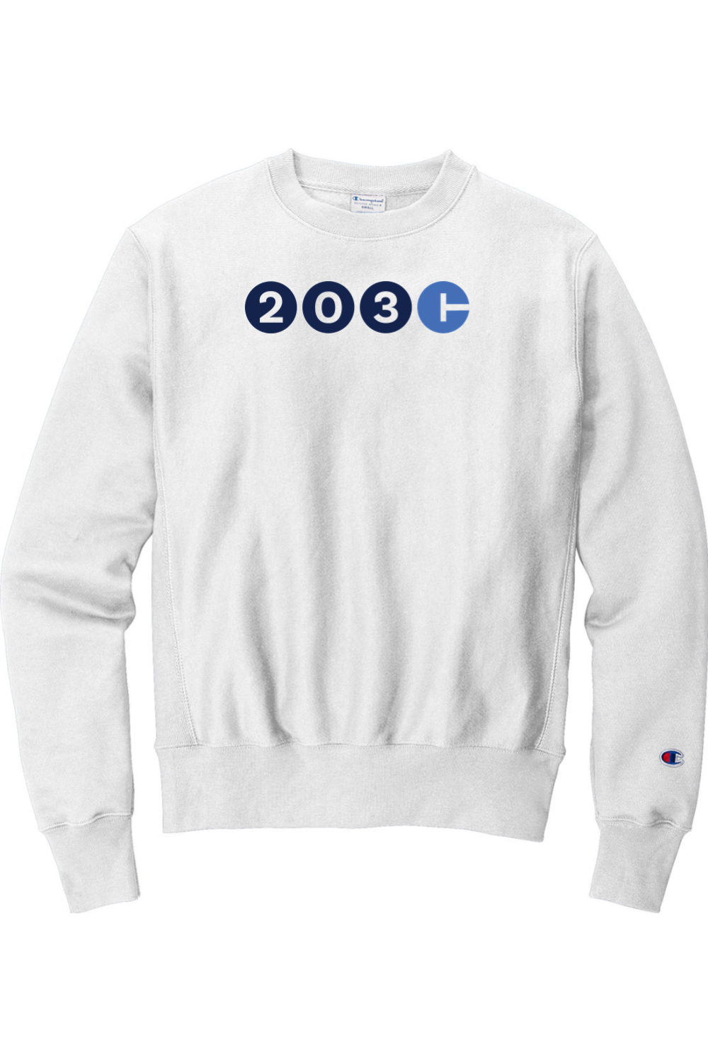 Connecticut - Area Code - Champion Crewneck Sweatshirt