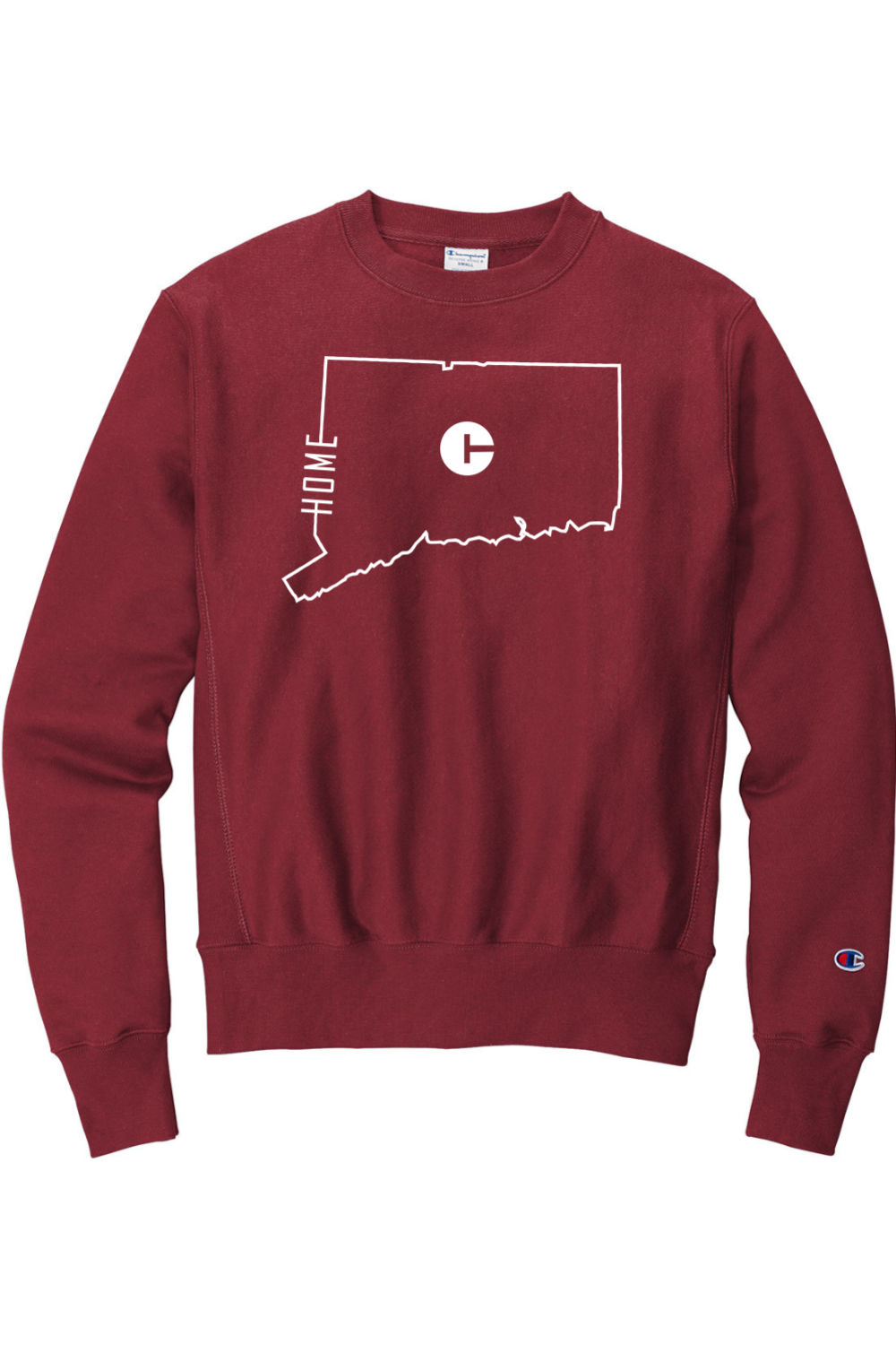 Connecticut - State Outline Home - Champion Crewneck Sweatshirt
