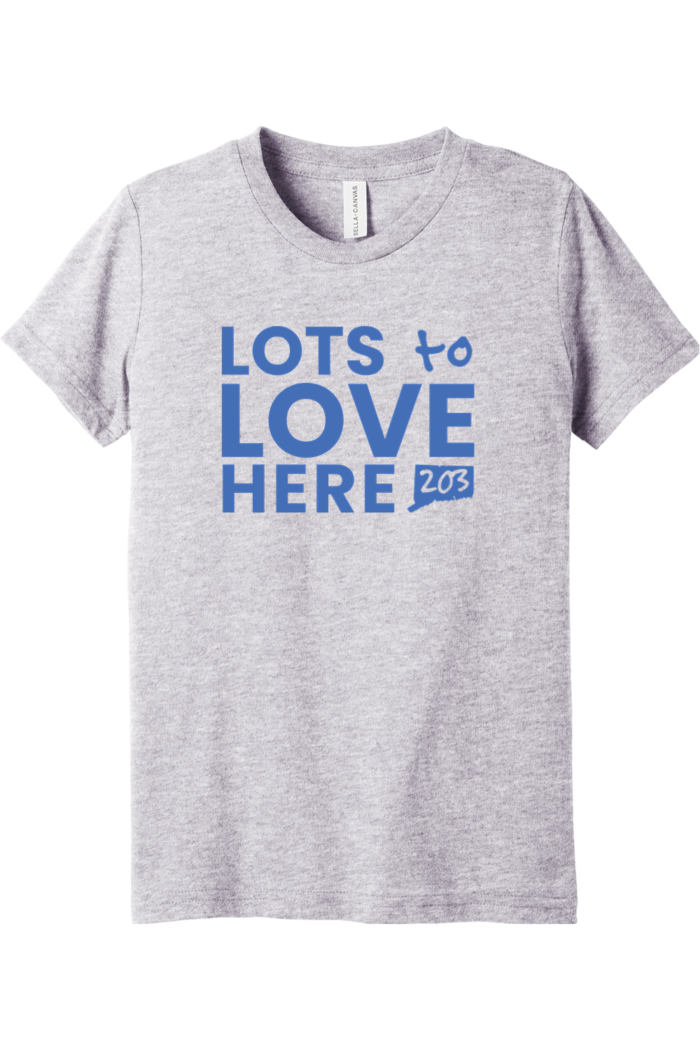 Connecticut - Lots to Love Here - Youth BELLA+CANVAS Short Sleeve Tee