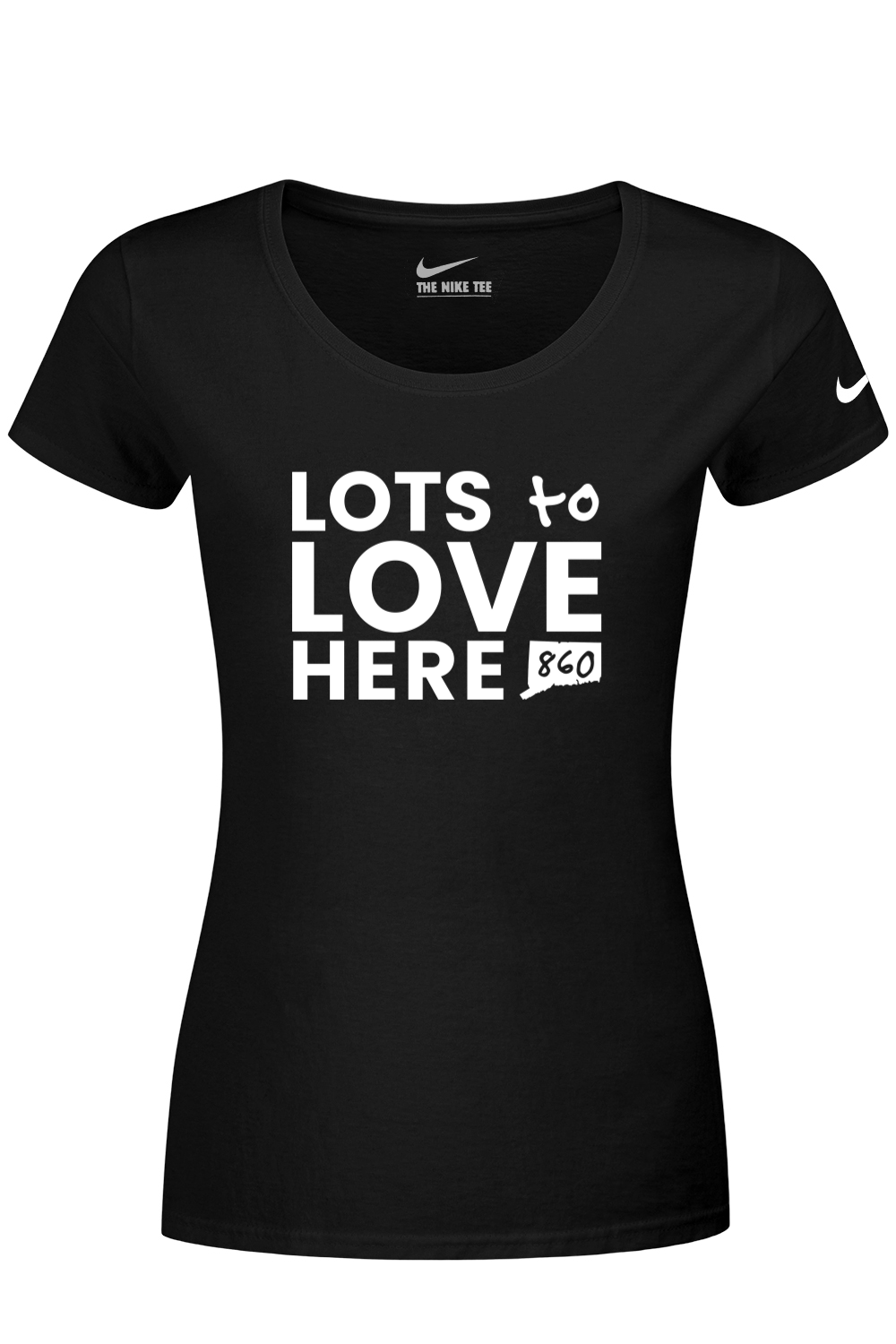 Connecticut - Lots to Love Here - Nike Ladies Dri-FIT Cotton/Poly Tee