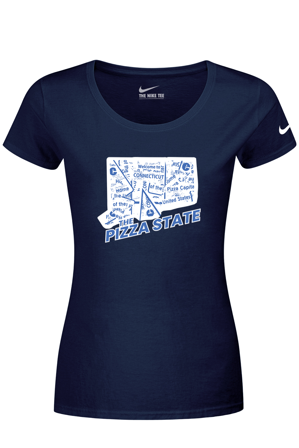 Connecticut - The Pizza State - Nike Ladies Dri-FIT Cotton/Poly Tee