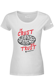 Connecticut - In Crust We Trust - Nike Ladies Dri-FIT Cotton/Poly Tee