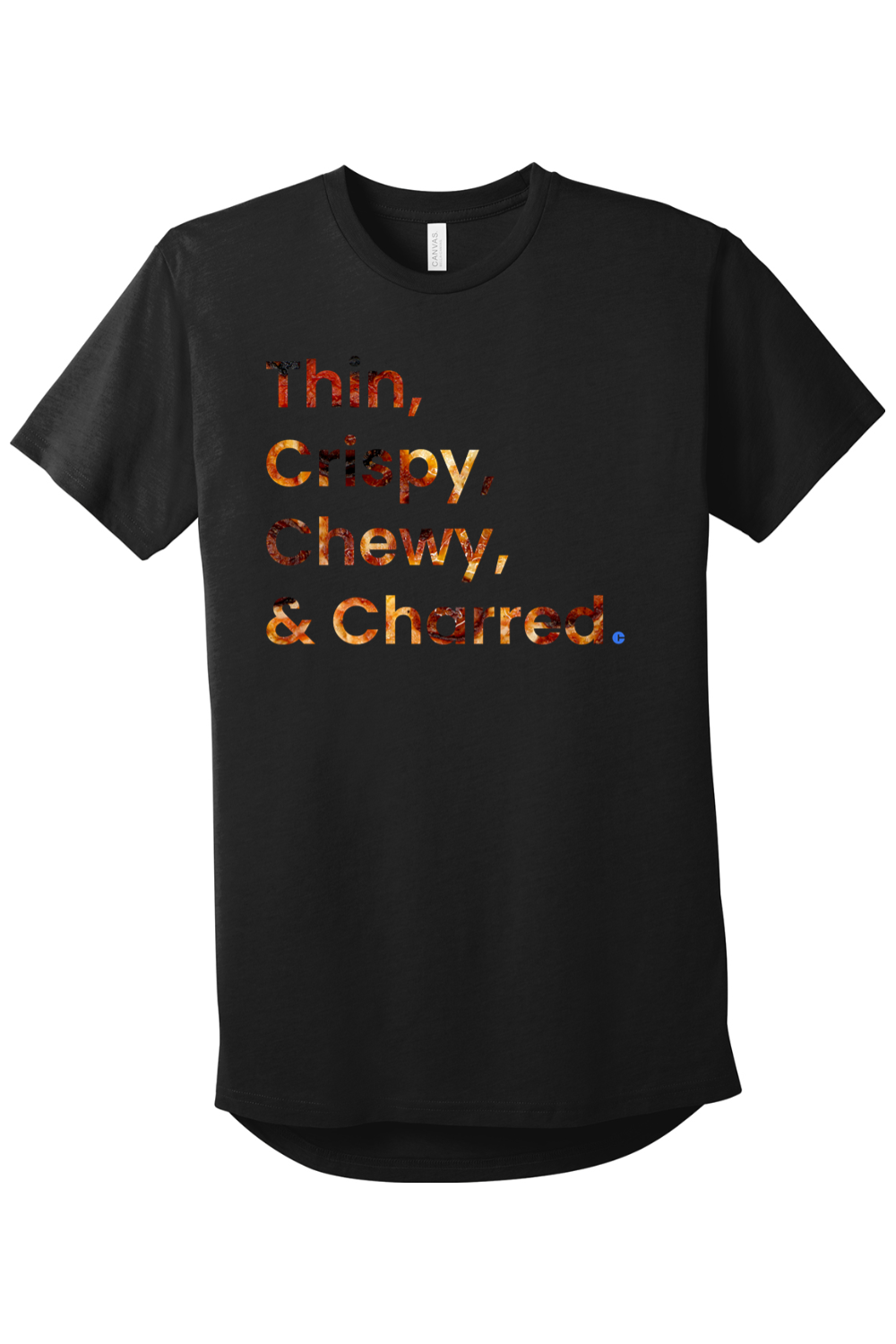 Connecticut - Thin, Crispy, Chewy & Charred - BELLA+CANVAS Men’s Long Body T-Shirt