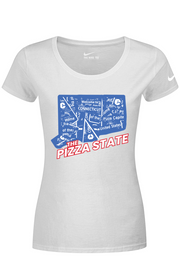 Connecticut - The Pizza State - Nike Ladies Dri-FIT Cotton/Poly Tee