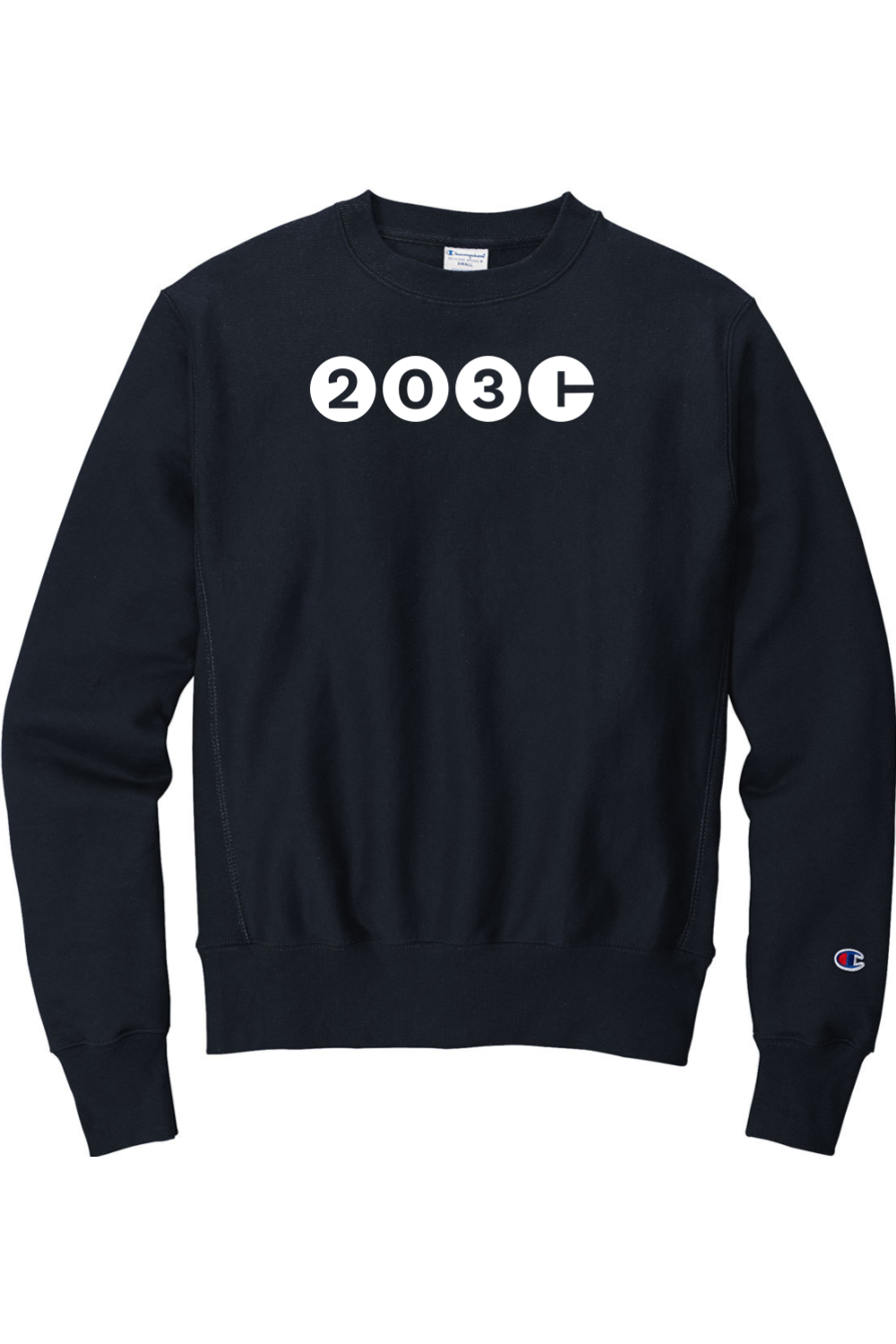 Connecticut - Area Code - Champion Crewneck Sweatshirt