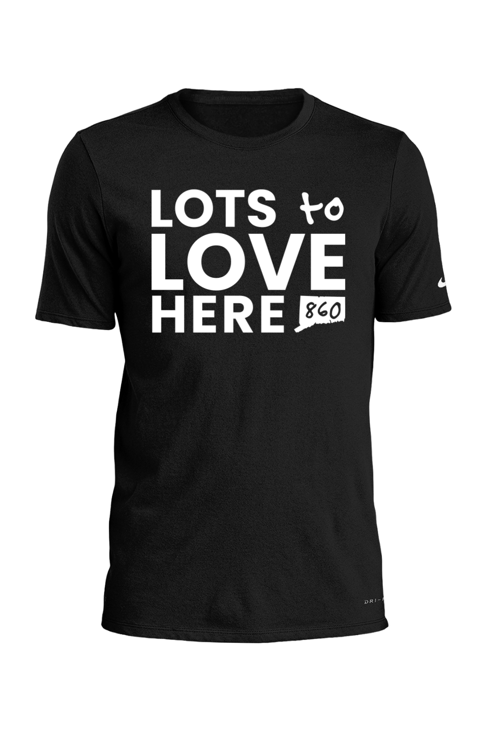 Connecticut - Lots to Love Here - Nike Dri-FIT Cotton/Poly Tee