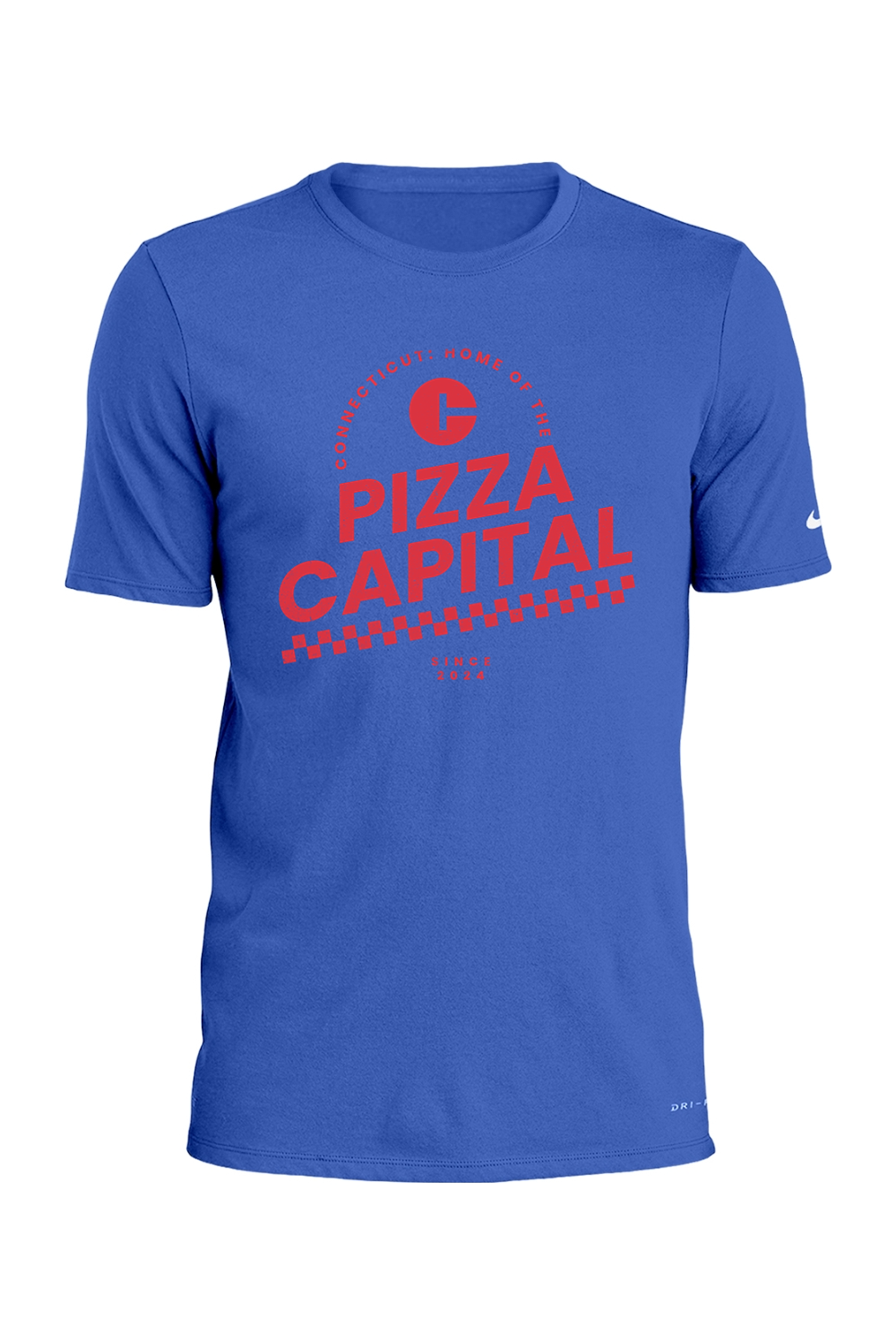 Connecticut - Pizza Capital - Nike Dri-FIT Cotton/Poly Tee