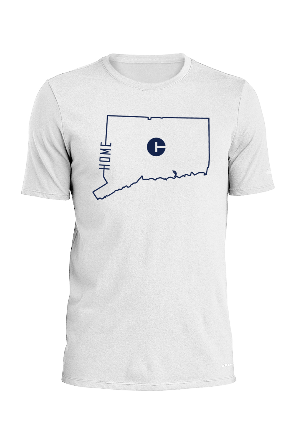 Connecticut - Home State Outline - Nike Dri-FIT Cotton/Poly Tee