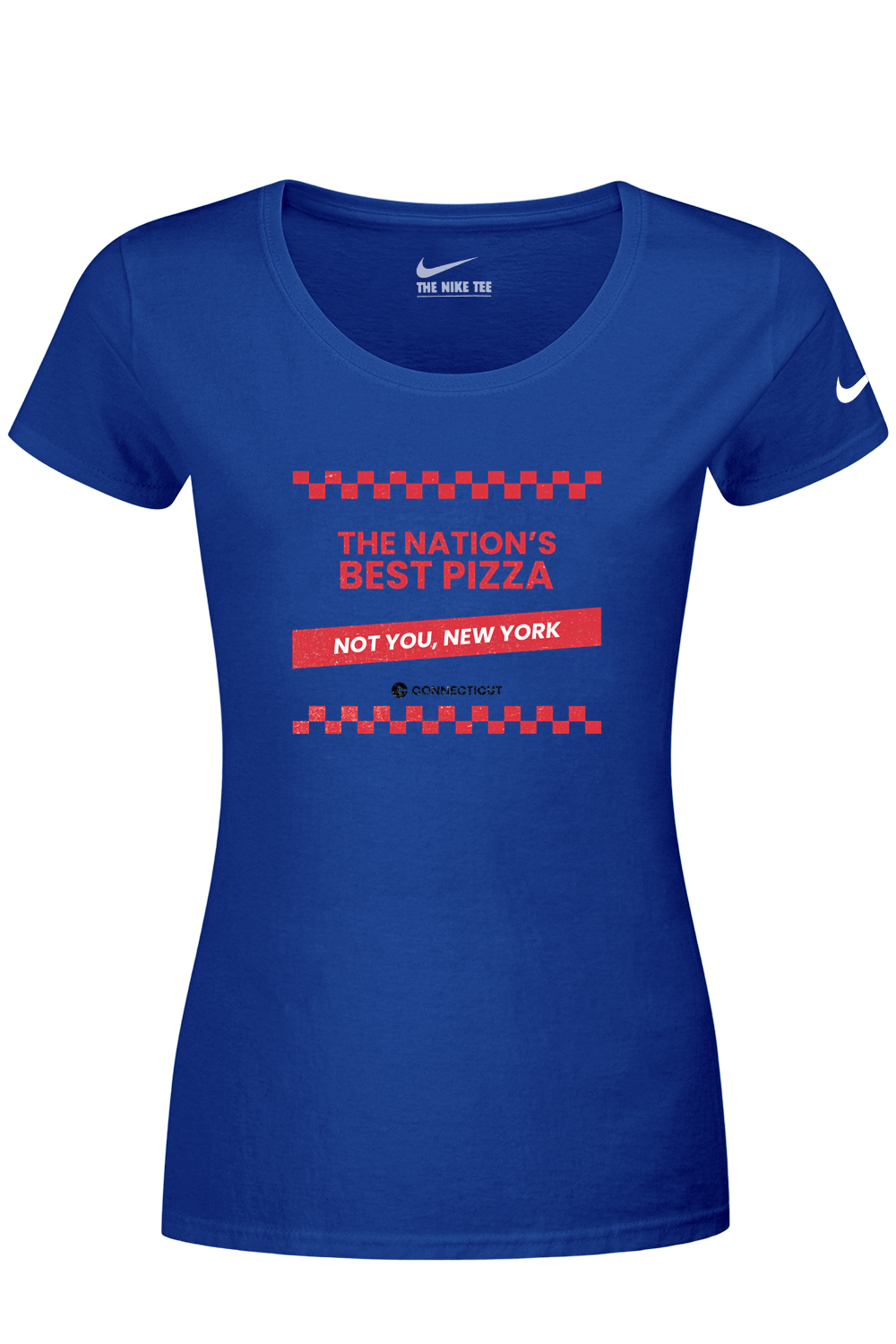Connecticut - The Nation's Best Pizza - Nike Ladies Dri-FIT Cotton/Poly Tee