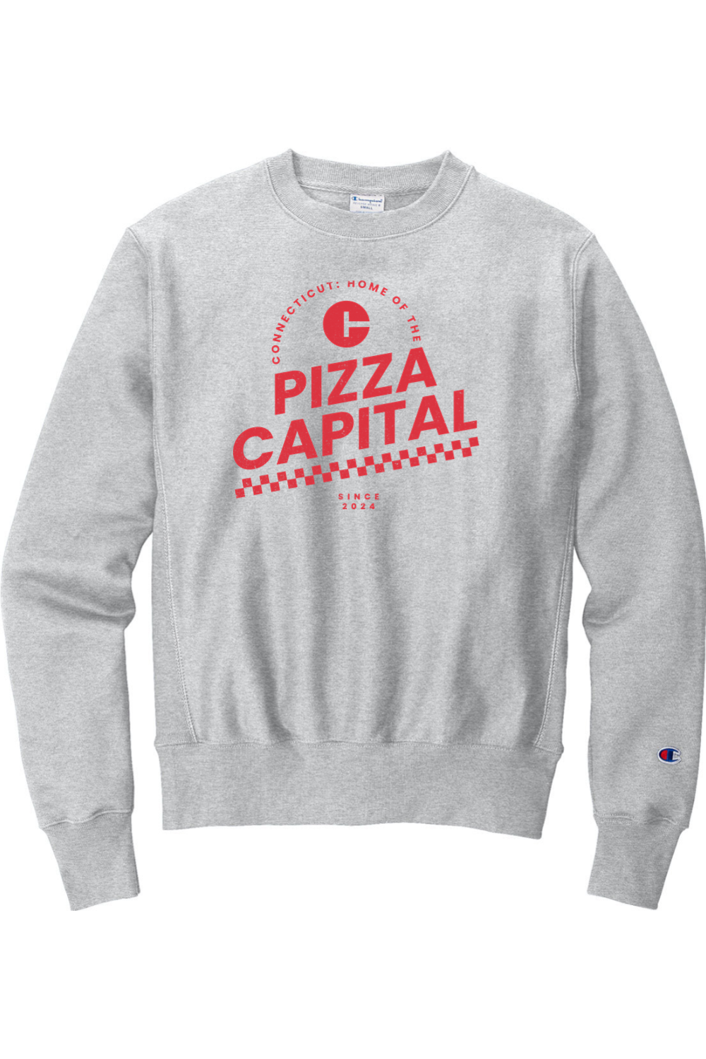 Connecticut - Pizza Capital - Champion Crewneck Sweatshirt