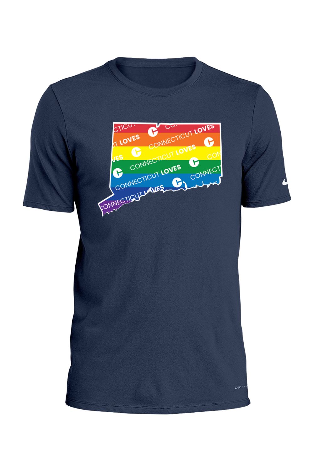 Connecticut - State Logo - Nike Dri-FIT Cotton/Poly Tee